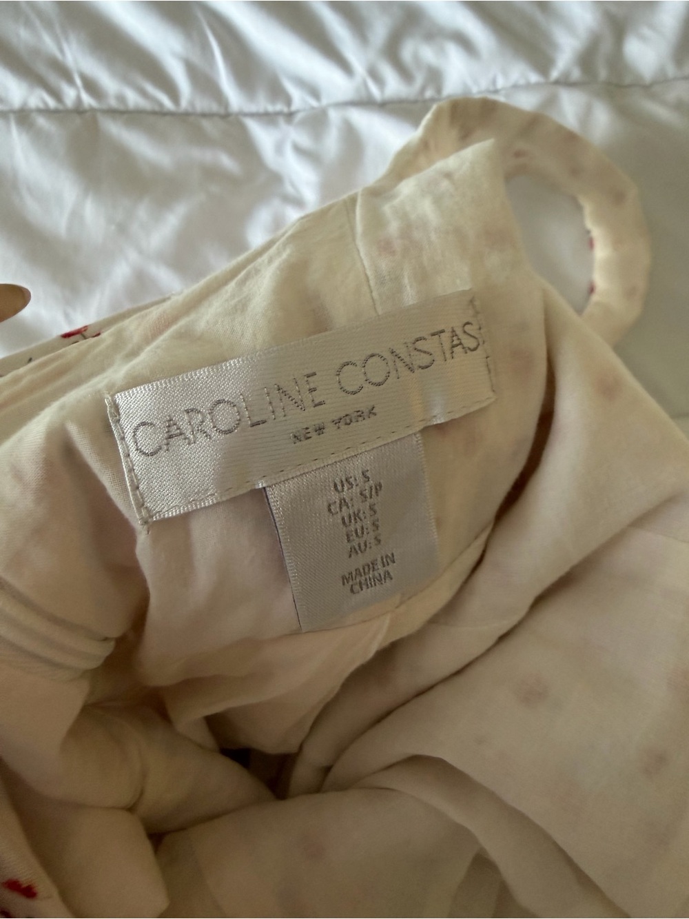 Caroline Constas Cream Midi Dress with Red Cherry Print - Picture 5 of 5